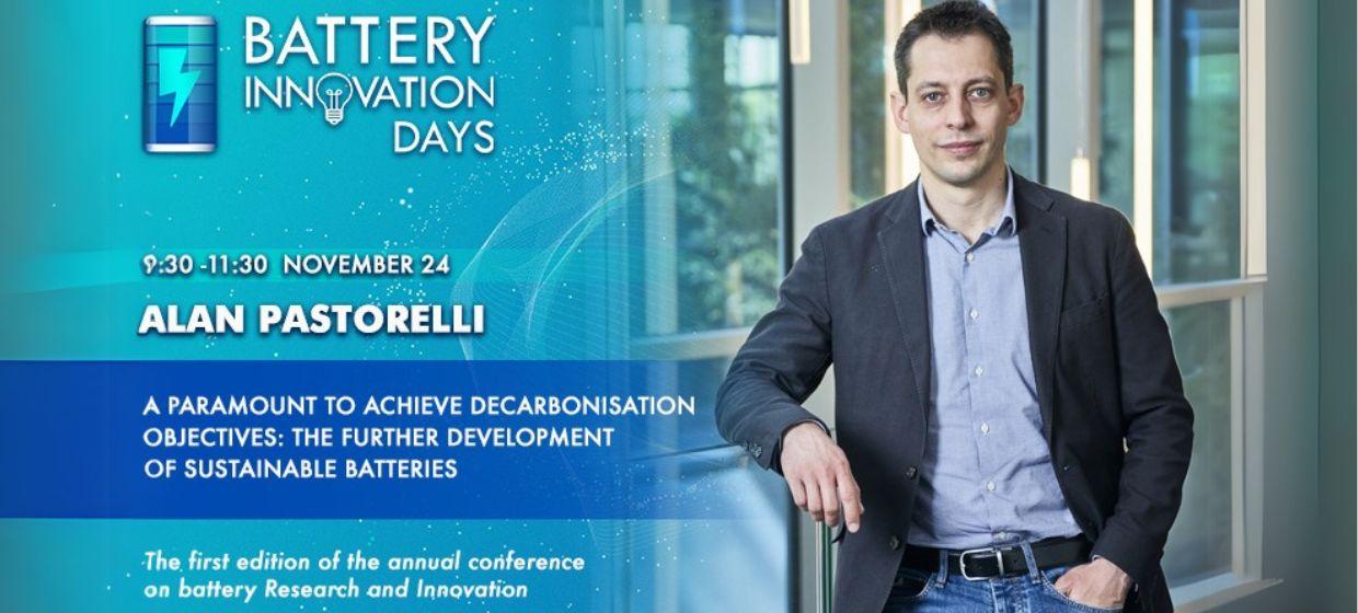 Alan Pastorelli on the panel of speakers at the first Battery Innovation Days annual conference | Flash Battery