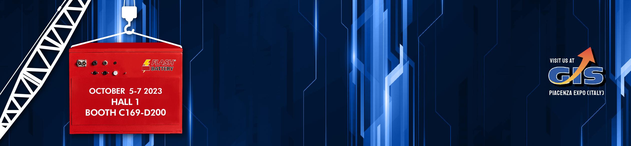 Le macchine da cantiere scelgono l’elettrico: a Gis Expo l’ultima generazione di batterie al litio a servizio dei mezzi di sollevamento industriale | Flash Battery