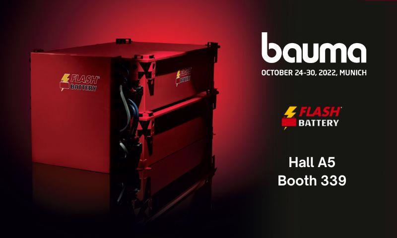 Performance, power and customization: lithium batteries designed for the needs of the industrial sector at Bauma | Flash Battery