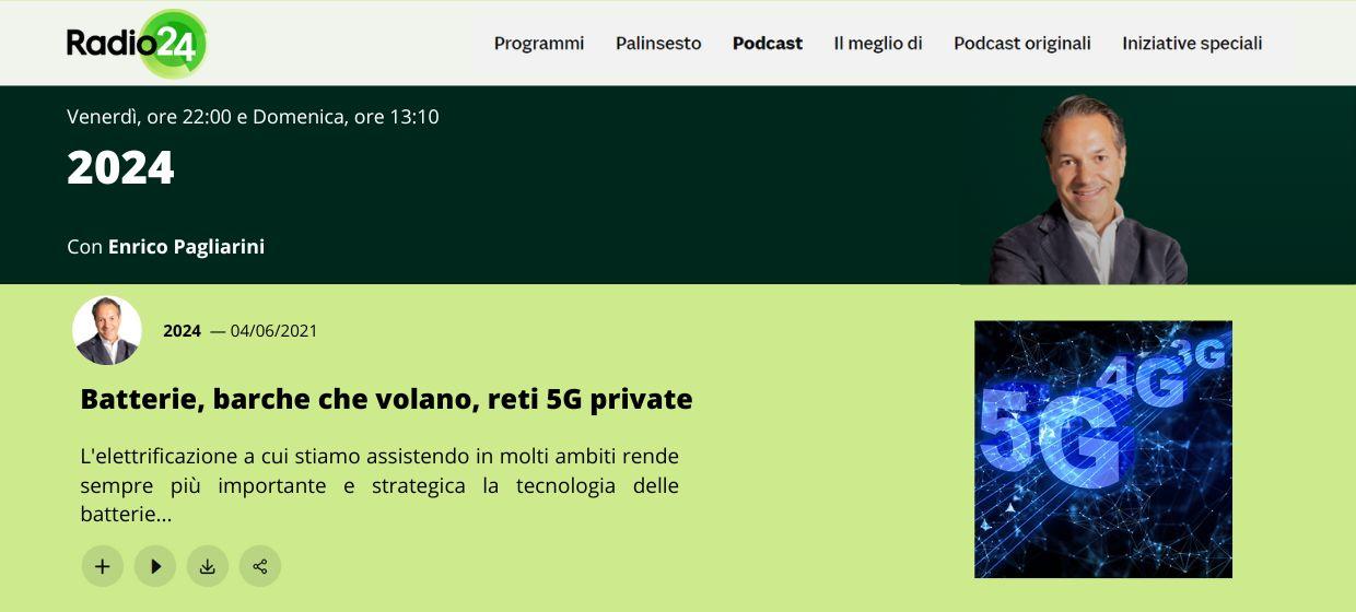 Radio 24 | Quali sono gli sviluppi tecnologici nel settore batterie al litio? Enrico Pagliarini intervista Marco Righi | Flash Battery