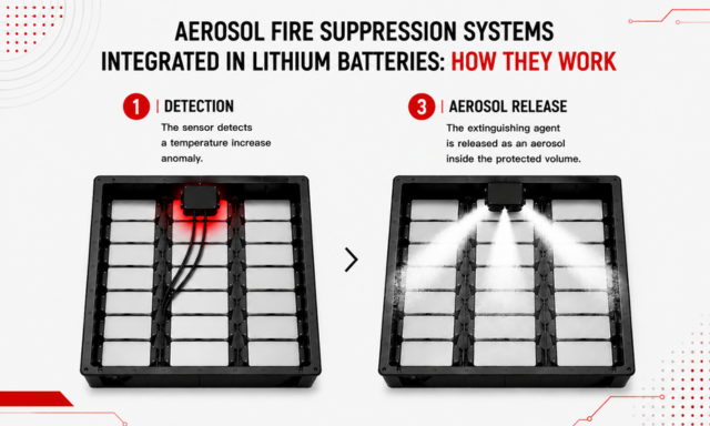 Aerosol fire suppression systems for lithium batteries: how they work and why they improve safety | Flash Battery