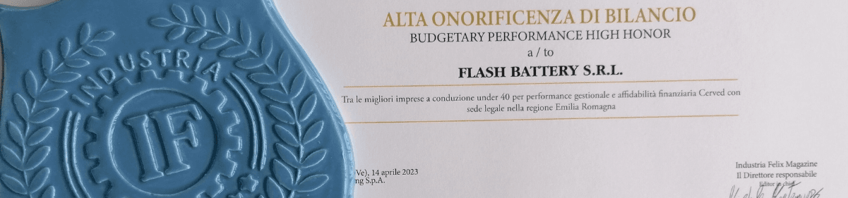 Flash Battery gewinnt zum dritten Mal die Auszeichnung Industria Felix | Flash Battery