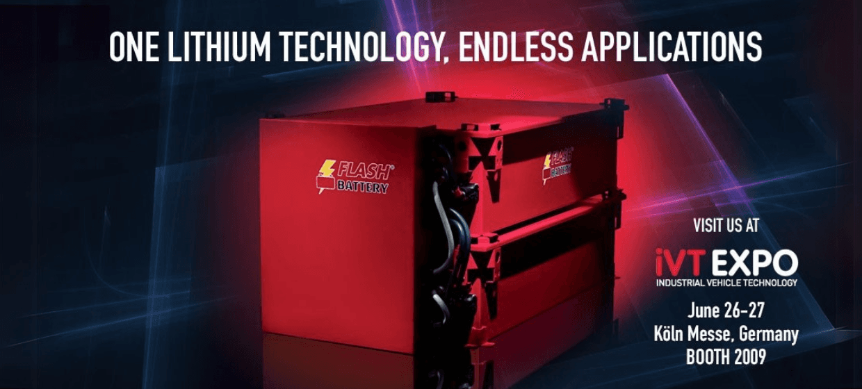At IVT Expo, the latest generation of Flash Battery lithium batteries for industrial vehicles | Flash Battery