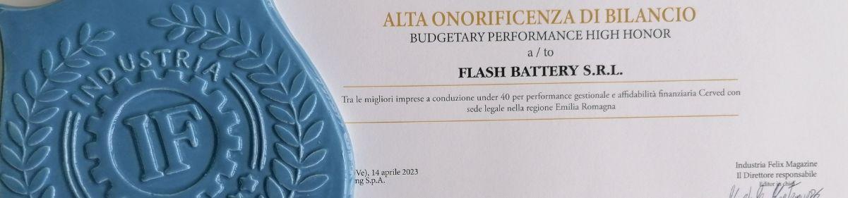 Flash Battery vince per la terza volta il premio Industria Felix | Flash Battery