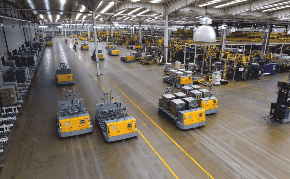 Véhicules à guidage automatique: chariots autoguidés AGVs, LGVs et chariots élévateurs | Flash Battery