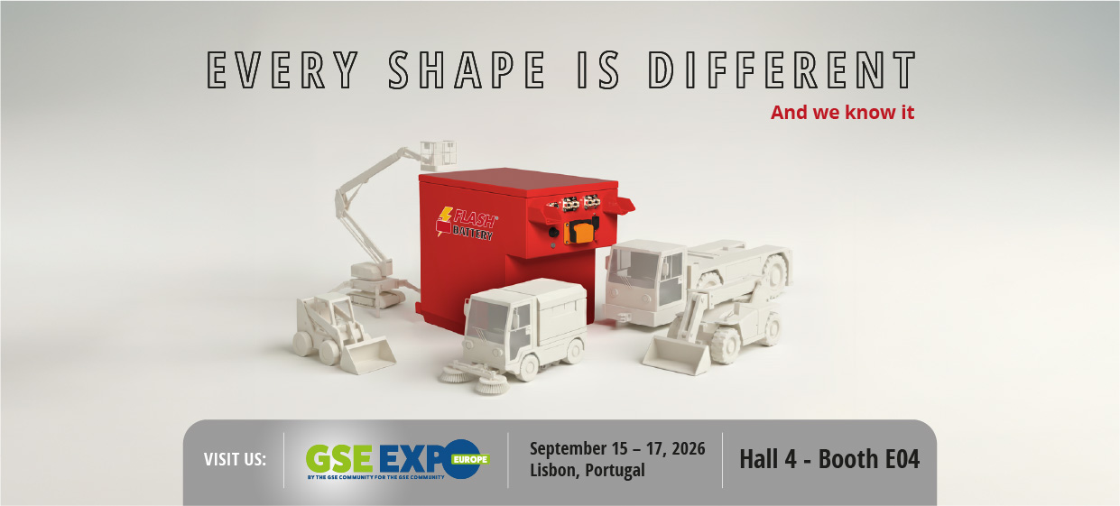 Customised lithium batteries for airport GSE: Flash Battery at GSE Expo Europe 2026 | Flash Battery