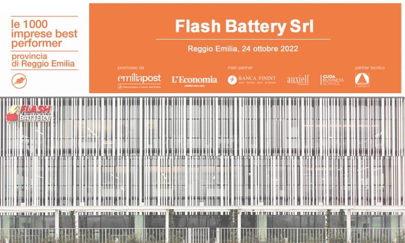 Flash Battery erhält die Auszeichnung „Die 1.000 Best Performer Unternehmen“ 2022 von ItalyPost | Flash Battery