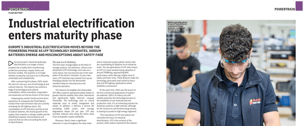 L’elettrificazione industriale entra nella fase di maturità | Flash Battery