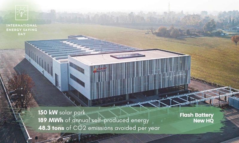 International Energy Saving Day: the sustainable Flash Battery HQ | Flash Battery