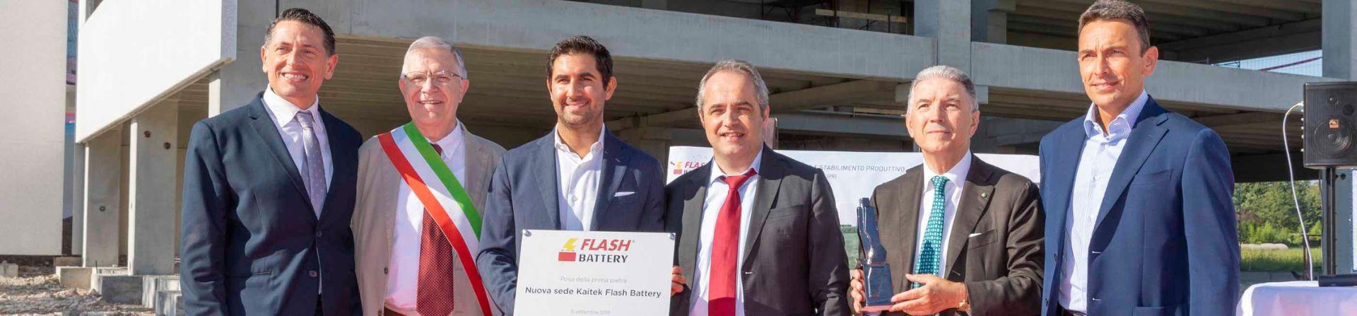 Grundsteinlegung für den neuen Sitz von Flash Battery | Flash Battery