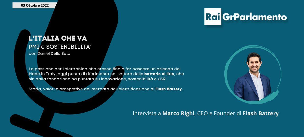 Rai Radio GRParlamento | Flash Battery, una storia di passione e sostenibilità | Flash Battery