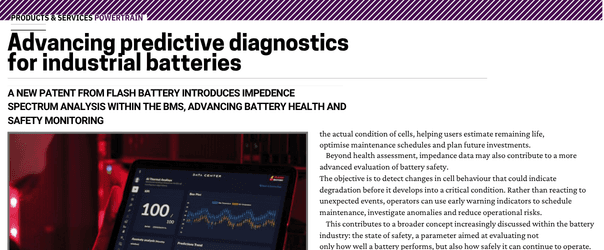 Diagnostica predittiva avanzata per batterie industriali | Flash Battery