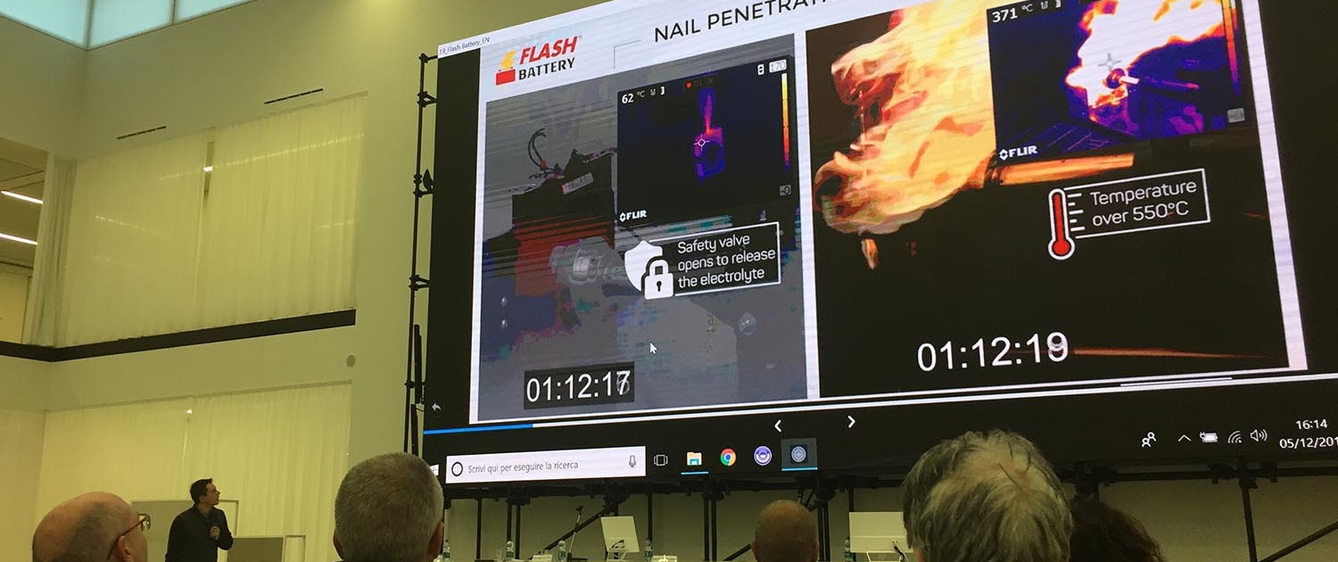 Flash Battery Seminario Veicoli Elettrici Florim nail penetration test
