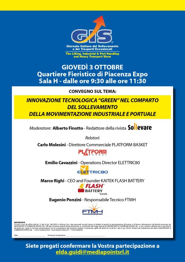 flash battery a fiera gis di piacenza