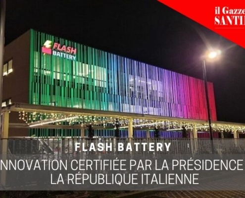 Gazzettino santilariese flash battery innovation certifiée par la présidence de la république italienne