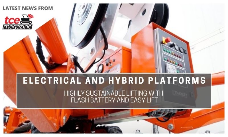 tce electric and hybrid platforms highly sustainable lifting with flash battery and easy lift