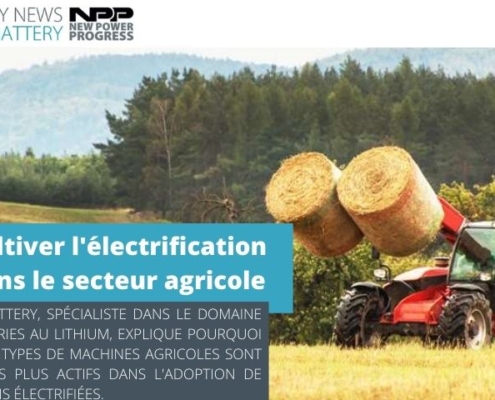 new power progress flash battery cultiver electrification agricole
