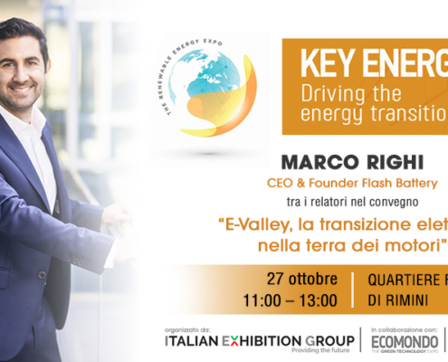 Marco Righi relatore al convegno E-Valley al Key Energy