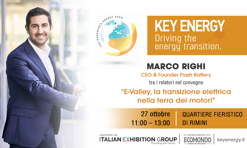 Marco Righi relatore al convegno E-Valley al Key Energy
