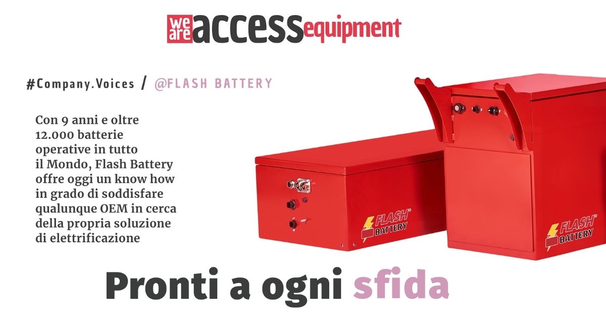 we are access equipment flash battery up for the challenge