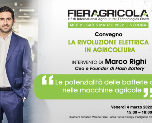 Macchine agricole elettriche Marco Righi relatore a Fiera Agricola 2022