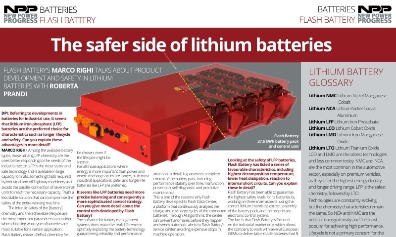 npp flash battery lato sicuro batterie litio