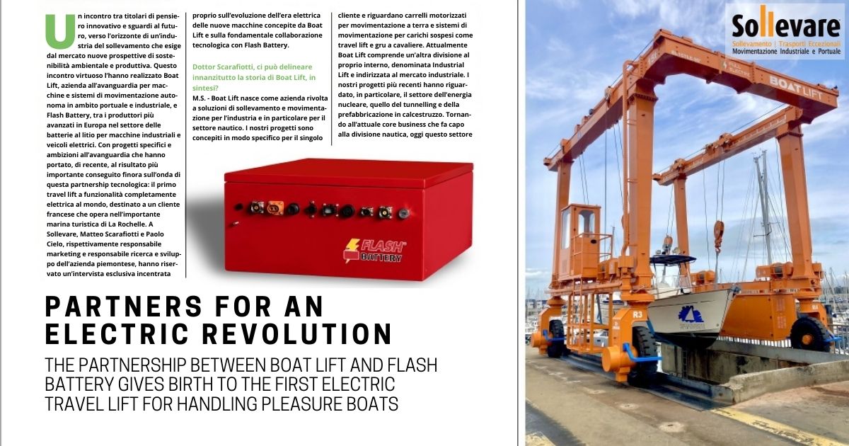 sollevare electric revolution partnership flash battery boat lift