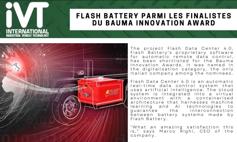 Flash Battery finaliste du prix Bauma Innovation Award