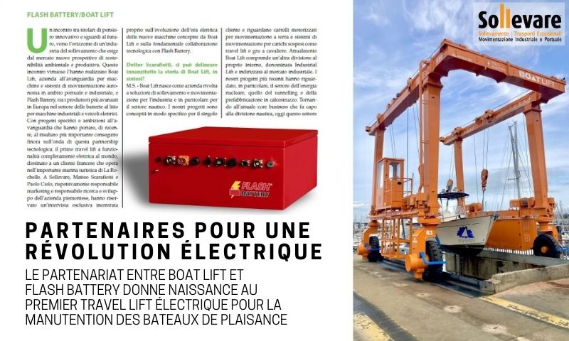 Sollevare: flash battery et boatlift partenaires pour une révolution électrique