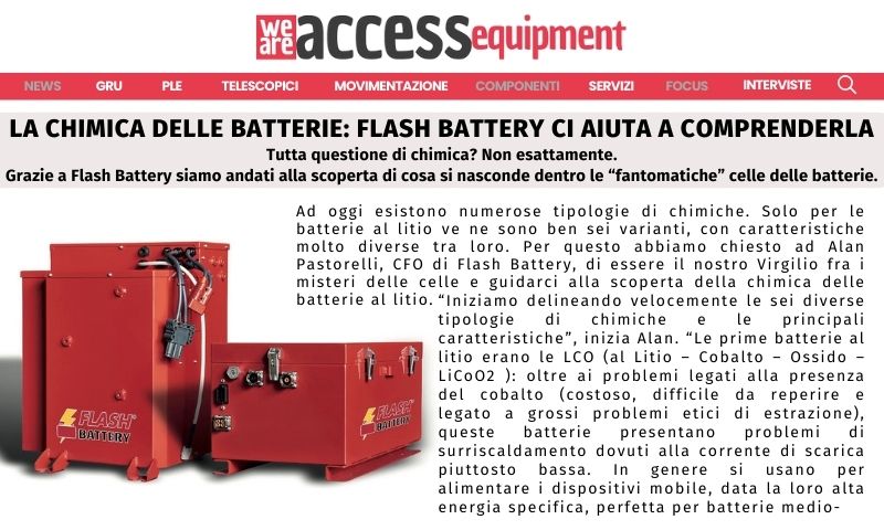 we are access equipment la chimie des batteries