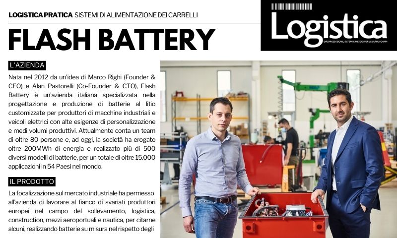 logistica news flash battery lithium batteries for powering AGVs LGVs