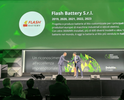 Auszeichnung Deloitte best managed company 2023 flash battery