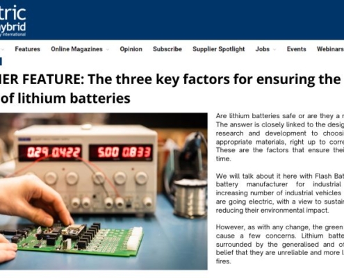 electric hybrid trois facteurs clés sécurité batteries lithium