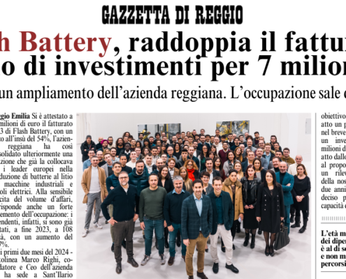 Gazzetta di Reggio Flash Battery raddoppia il fatturato